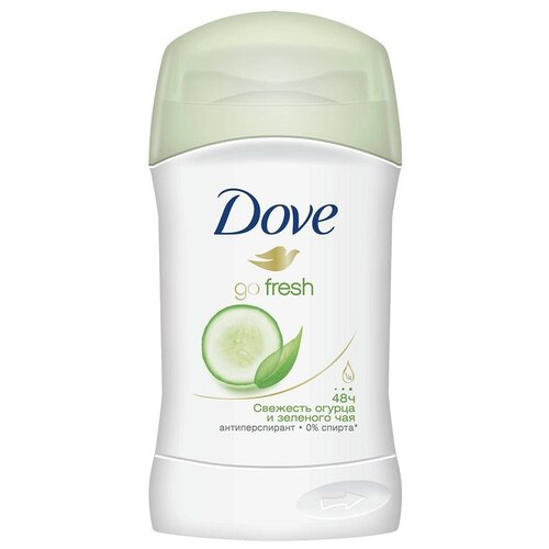 Dove Антиперспирант Go Fresh Прикосновение свежести, стик, 40 мл, 80 г, 1 шт. dove антиперспирант дезодорант стик невидимый безупречная защита с 1 4 увлажняющего крема 48ч защиты 40 мл