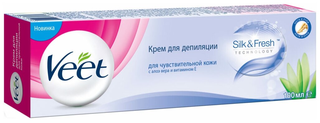 Крем для депиляции Veet Silk & Fersh для чувствительной кожи