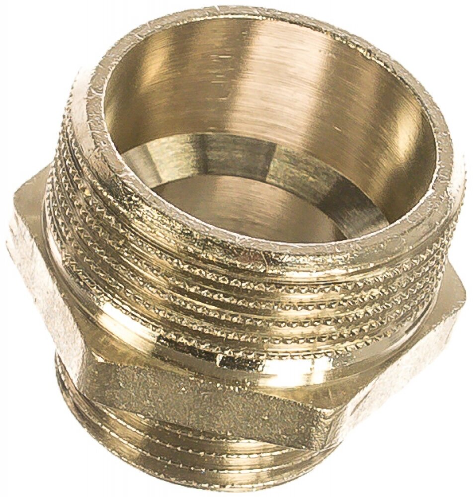 Ниппель Stout 1 1/4"x1 наружная резьба никелированная латунь - фото №12