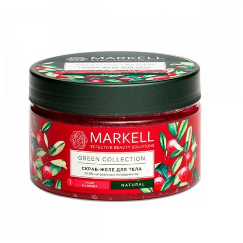 Markell Скраб-желе для тела Green Collection Сахар и Клюква, 250 мл