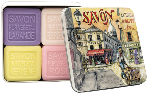 La Savonnerie de Nyons Набор кускового мыла Montmartre, 4 шт., 100 г