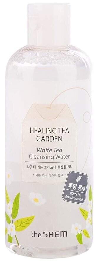 Очищающая вода для лица THE SAEM Healing Tea Garden с белым чаем, 300 мл - фотография № 1