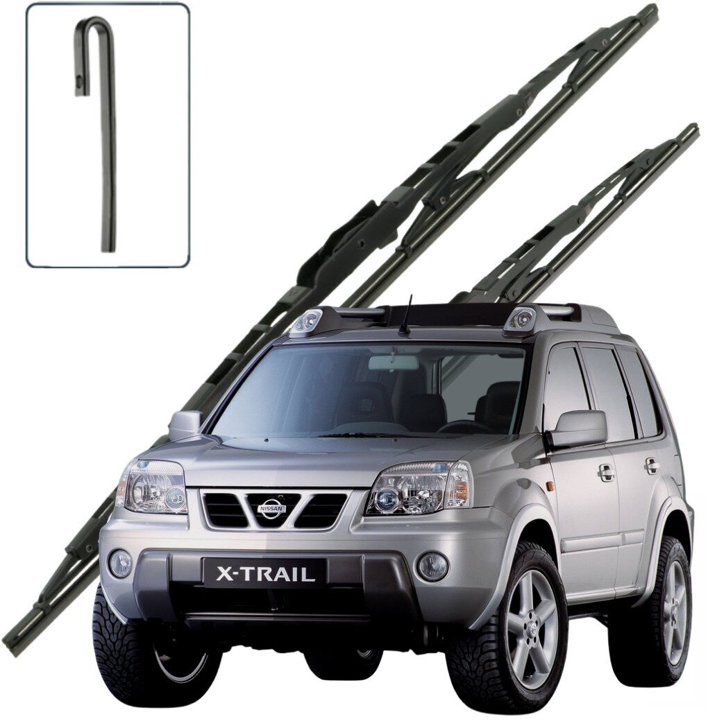 Дворники Nissan X-Trail (1) T30 / Ниссан Х-трэйл Т30 5 дв. 2001 / 2002 / 2003 Щетки стеклоочистителя каркасные для автомобиля 600мм-400мм к-т 2шт.
