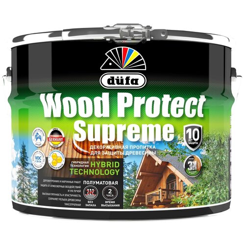 Деревозащитное средство DUFA WOOD PROTECT Supreme, белый 0,75 л