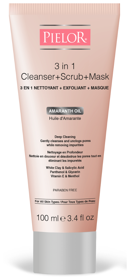 Pielor средство для умывания 3 в 1 Cleanser+Scrub+Mask, 100 мл