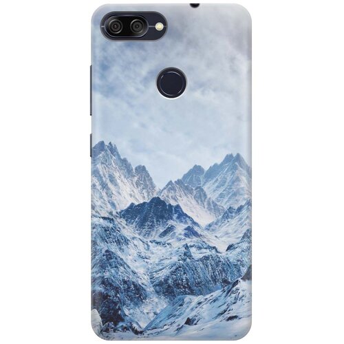 фото Cиликоновый чехол на asus zenfone max plus (m1) zb570tl / асус зенфон макс м1 плюс с принтом "снежные горы" gosso