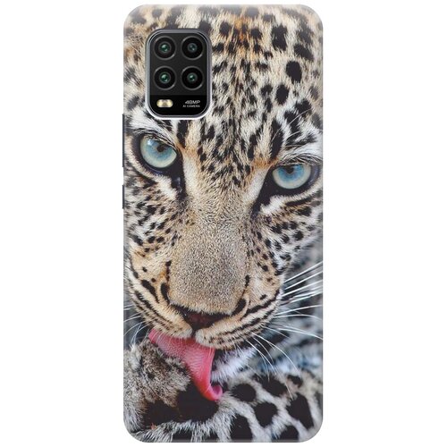 фото Cиликоновый чехол на xiaomi mi 10 lite / сяоми ми 10 лайт с принтом "леопард" gosso