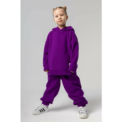 Комплект одежды  bodo, худи и брюки, спортивный стиль, размер 92-98, фиолетовый