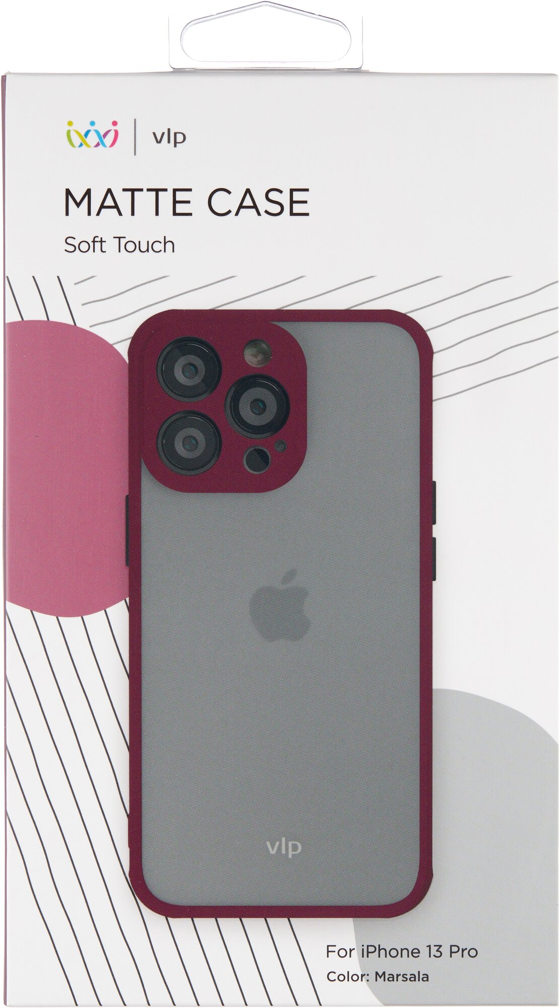 Чехол защитный vlp Matte Case для iPhone 13 Pro, коралловый - фото №2