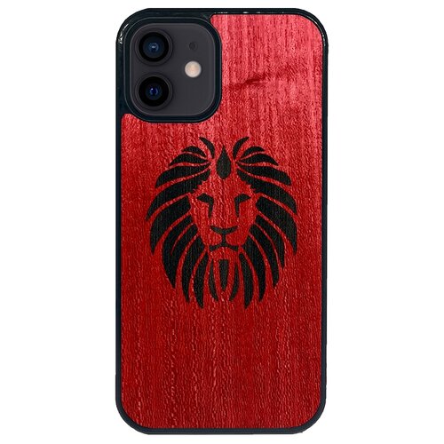 фото Чехол timber&cases для apple iphone 12 mini, tpu, wild collection - царь зверей/лев (красный кото - эвкалипт) timber & cases