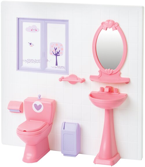 ОГОНЁК Туалетная комната (С-1417) белый/розовый
