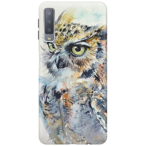 фото Re:paчехол - накладка artcolor для samsung galaxy a7 (2018) с принтом "красочный филин"