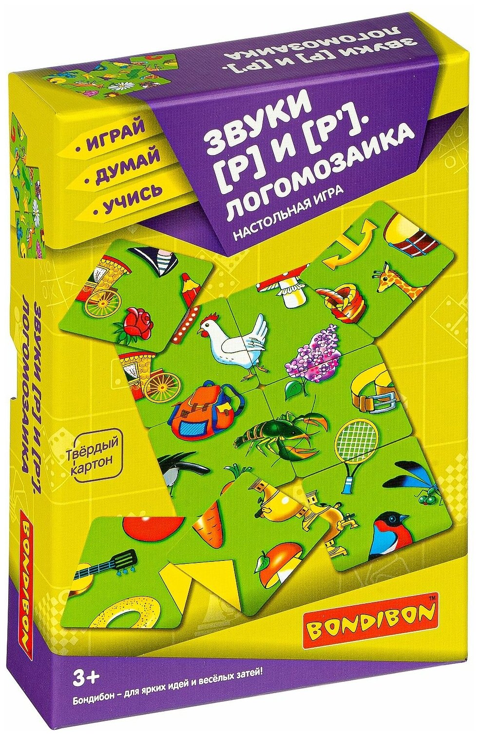 Настольная игра Логомозаика. Звуки Р -, Играй, Думай, Учись Bondibon