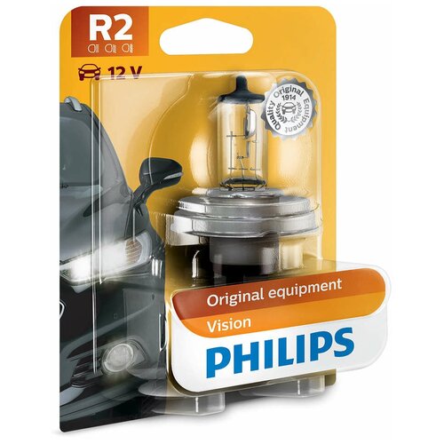 фото Лампа автомобильная накаливания philips vision 12475b1 r2 45/40w 1 шт.