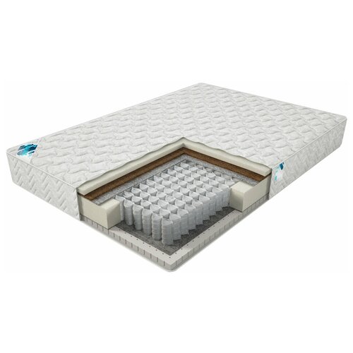 фото Матрас dimax практик лайт базис 500, 150x195 см, пружинный, белый