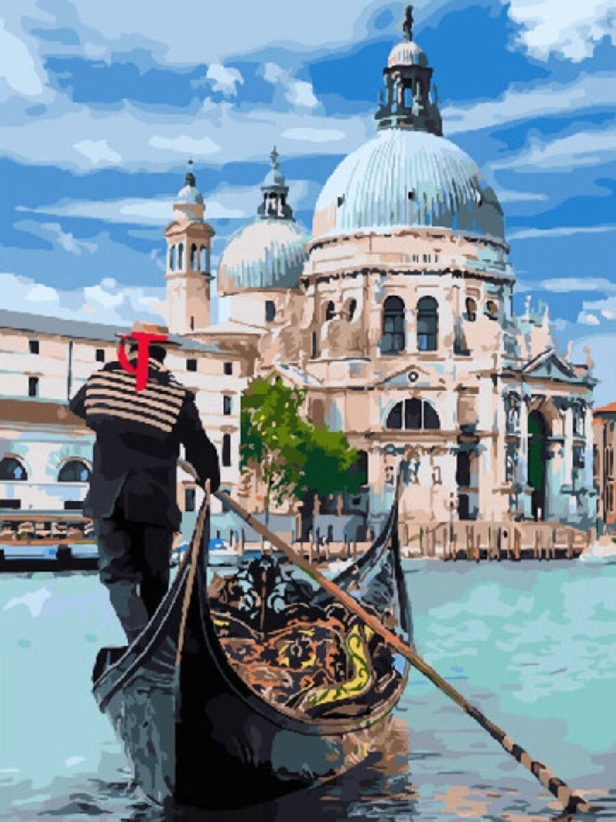 Картина по номерам Лазурная Венеция 40х50 см Hobby Home