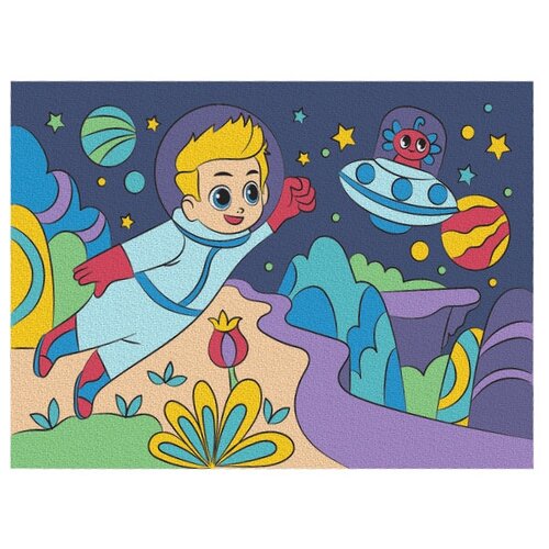 Картина по номерам Школа талантов на подрамнике Космическое путешествие картина по номерам на подрамнике космическое путешествие 20x30 см