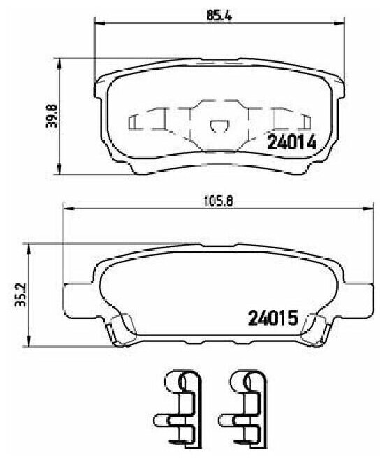 Колодки тормозные дисковые BREMBO P54034