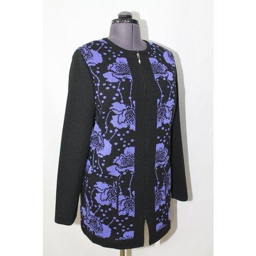 фото Пуловер anri, размер 54, черный, синий