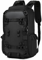 Рюкзак мужской спортивный дорожный городской Ozuko универсальный 20л, для ноутбука 15.6", черный, влагостойкий, молодежный