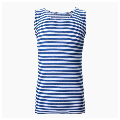 фото Майка тельняшка мужская, цвет синий, размер 48