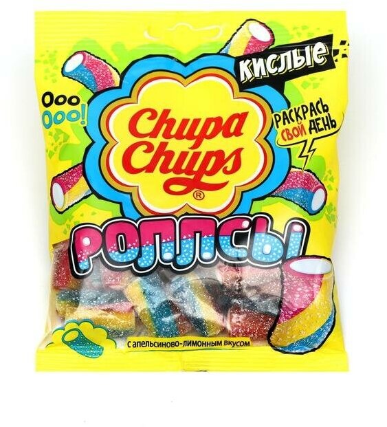 Мармелад Chupa-Chups "роллсы" мини, кислые, 70 г