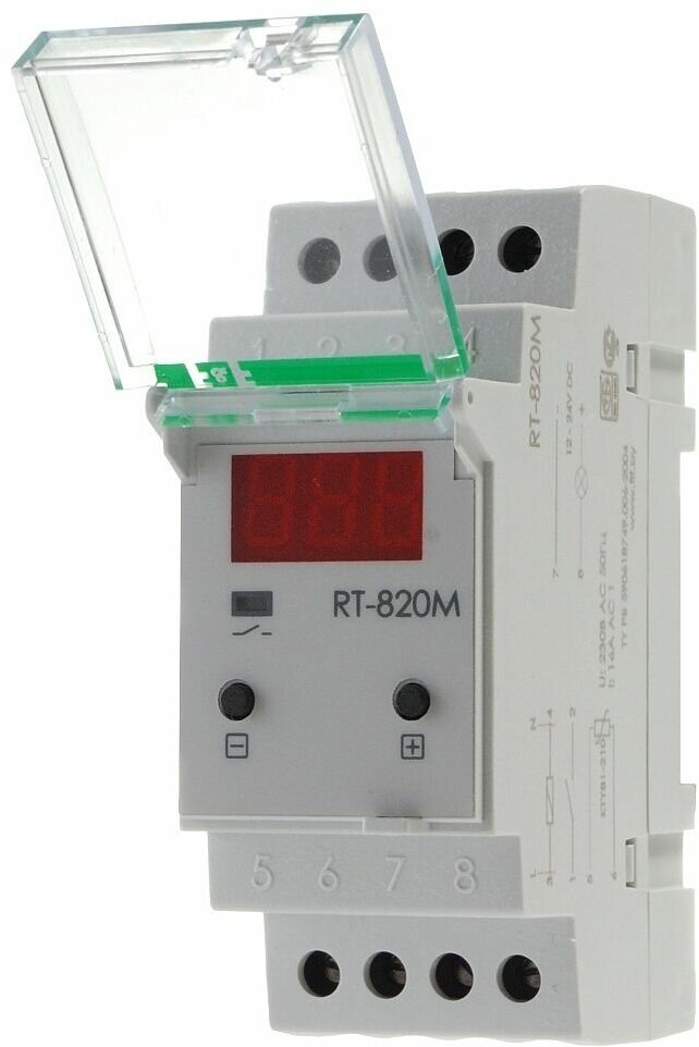 Терморегулятор/термостат с датчиком Евроавтоматика F&F RT-820M 1NO EA07.001.007 - фотография № 6