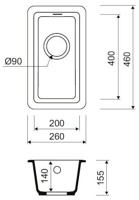 Кухонная мойка Granucryl для монтажа под столешницу, IDDIS Tanto (TU1P261i87), цвет песок - фотография № 9