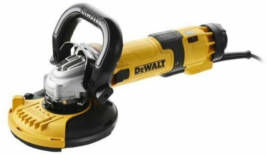 Угловая шлифмашина DEWALT DWE4257KT, 125 мм, антивибрационная ручка, кожух и чашка для шлифования