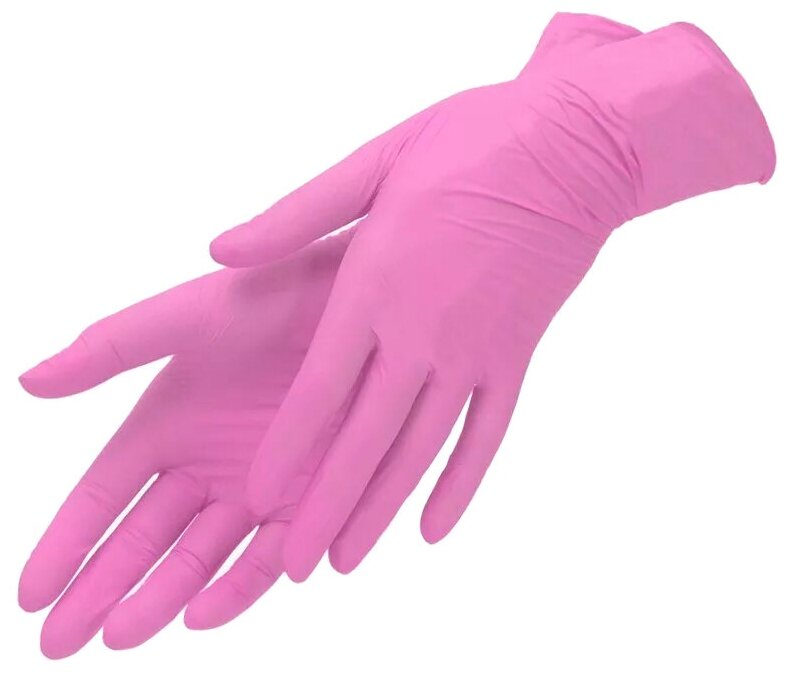 Перчатки нитриловые MATRIX Pink Nitrile, цвет: розовый, размер: S, 100 шт. (50 пар), 7 грамм нитрила - пара