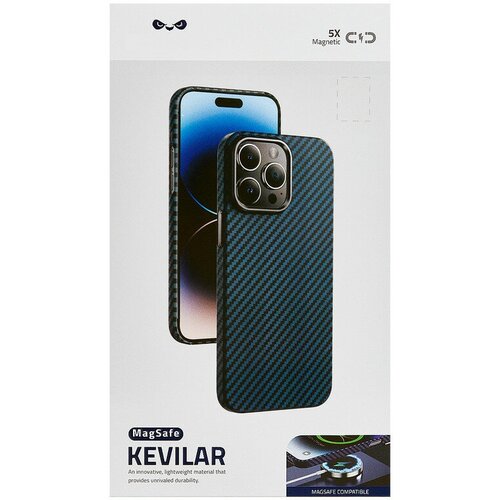 Чехол с MagSafe для iPhone 15 KEVILAR-Синий чехол с magsafe для iphone 15 kevilar чёрный