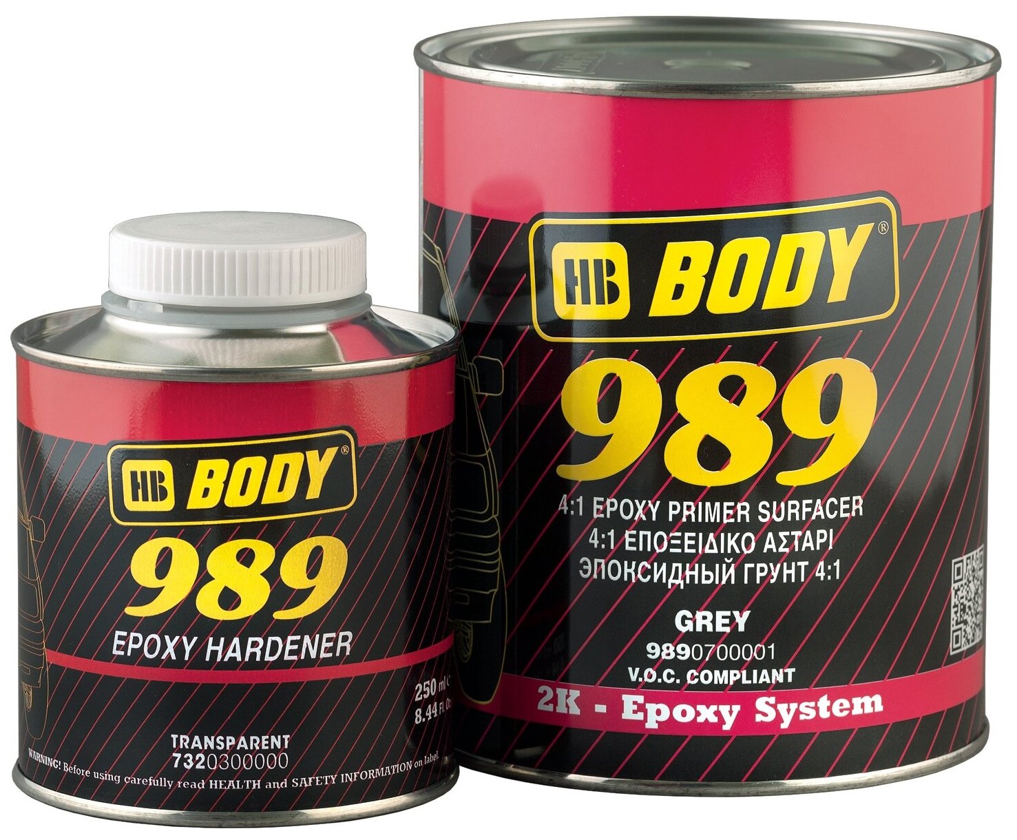 Грунт эпоксидный 989 1кг с отвердителем 0.25л BODY 9890700001