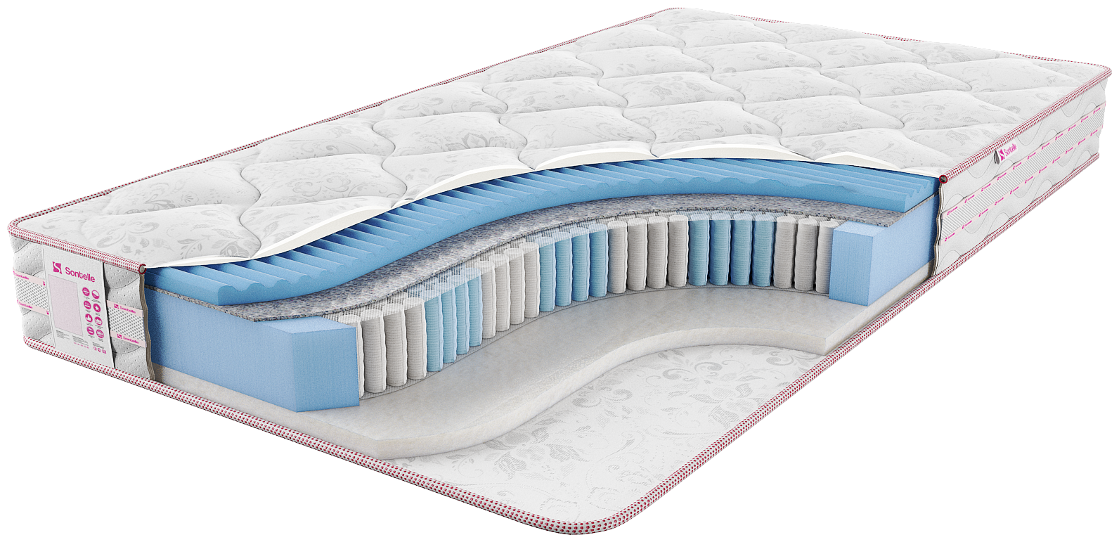 Матрас с независимыми пружинами Sontelle Vivre Tense festa 80x190
