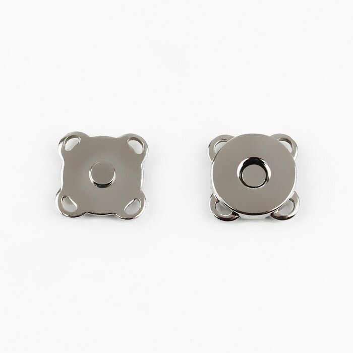 Кнопки магнитные пришивные d10мм (наб 10шт цена за наб) серебряный АУ 9376758