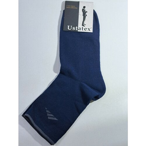 Мужские носки Юстатекс, 1 пара, классические, на 23 февраля, на Новый год, размер 29-31, синий