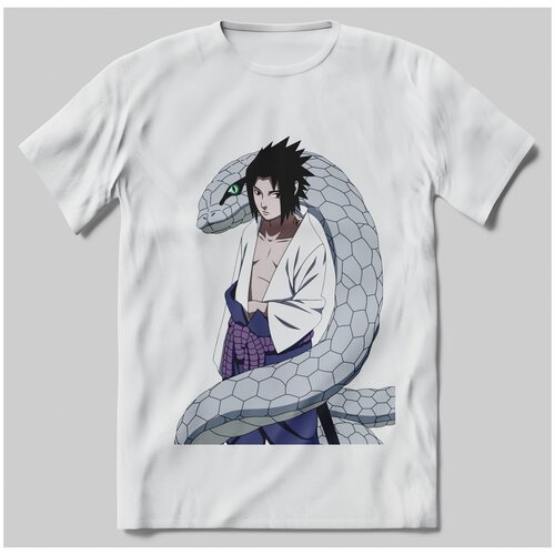 фото Футболка с принтом саске змея brut-shop