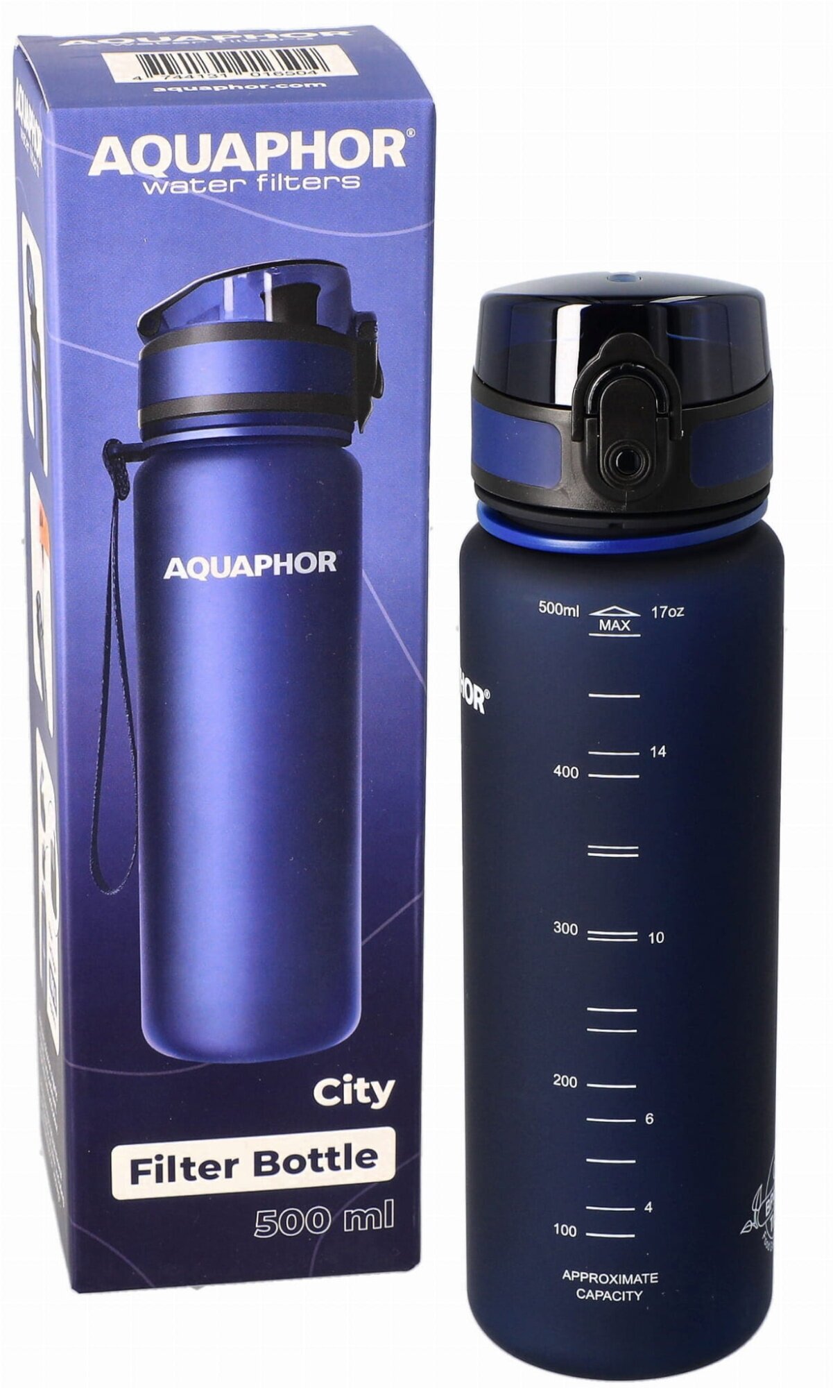 Бутылка-фильтр Аквафор Сити 0,5 (темно-синий) - фотография № 4