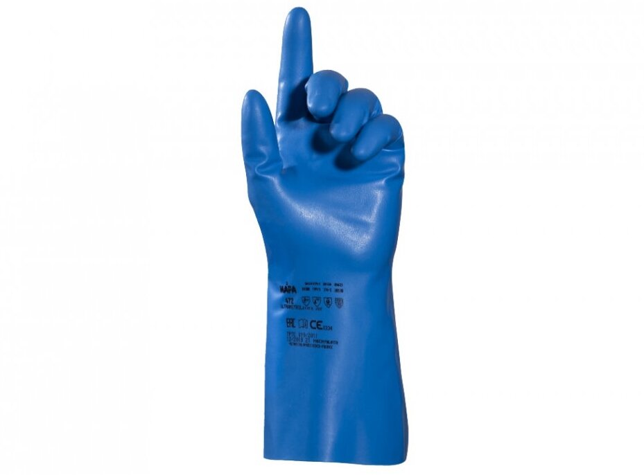 Перчатки нитриловые Mapa Professionnel Optinit, 10 пар, размер 9, L, синие (Ultranitril 472) - фотография № 9