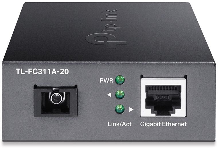 Медиаконвертер/ Gigabit WDM media converter, 9/125µm Single-mode Fiber, 1 SC Fiber port, 1 100/1000Mbps RJ-45 port, wav
