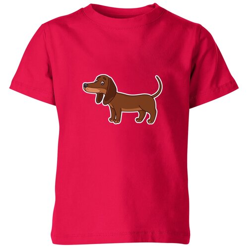 Футболка Us Basic, размер 4, розовый детская футболка такса мультяшная собака коричневый 104 синий