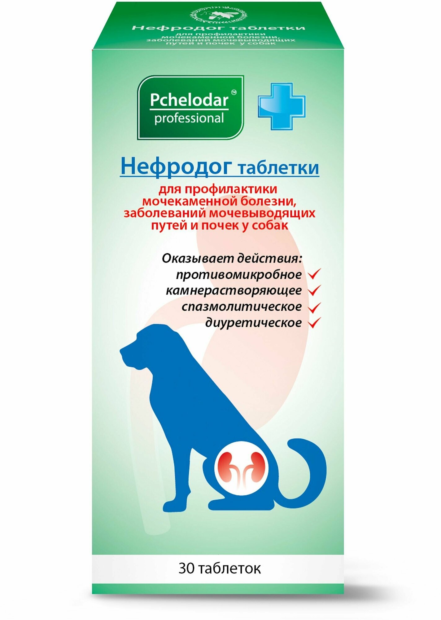 Таблетки Пчелодар (Агробиопром) Нефродог, 100 г, 30шт. в уп., 1уп.