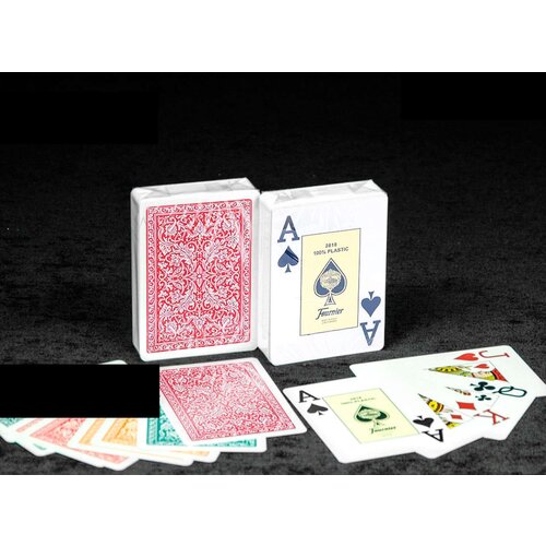 карты игральные дама в упаковке 10 колод 9811 Карты для покера Fournier 2818 Red and Blue, 12 колод