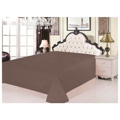 фото Простынь без резинки valtery prc-47 / 160 х 220 см / страйп-сатин