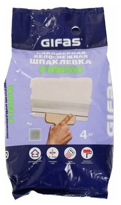 Шпаклевка полимерная GIFAS FINISH 4кг