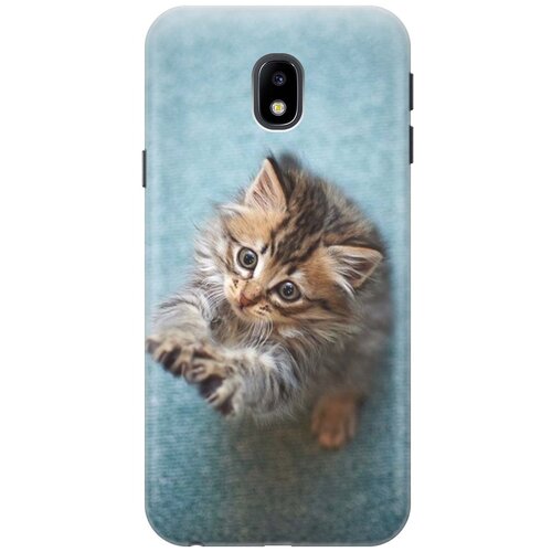 фото Cиликоновый чехол котёнок на голубом на samsung galaxy j3 (2017) / самсунг джей 3 2017 re:pa