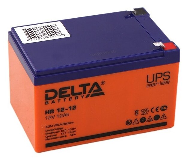 Аккумуляторная батарея DELTA Battery HR 12-12 12В 12 А·ч - фото №6