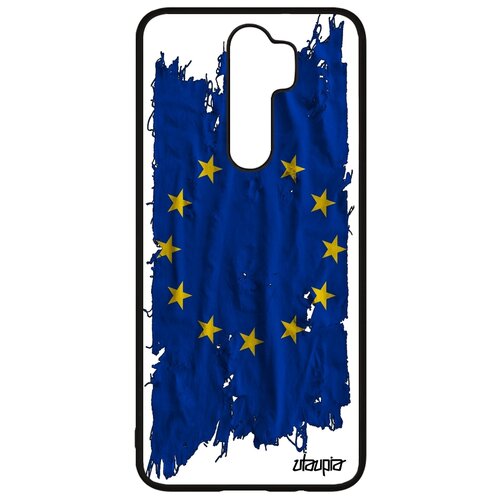 фото Чехол для redmi note 8 pro, "флаг европы на ткани" патриот страна utaupia