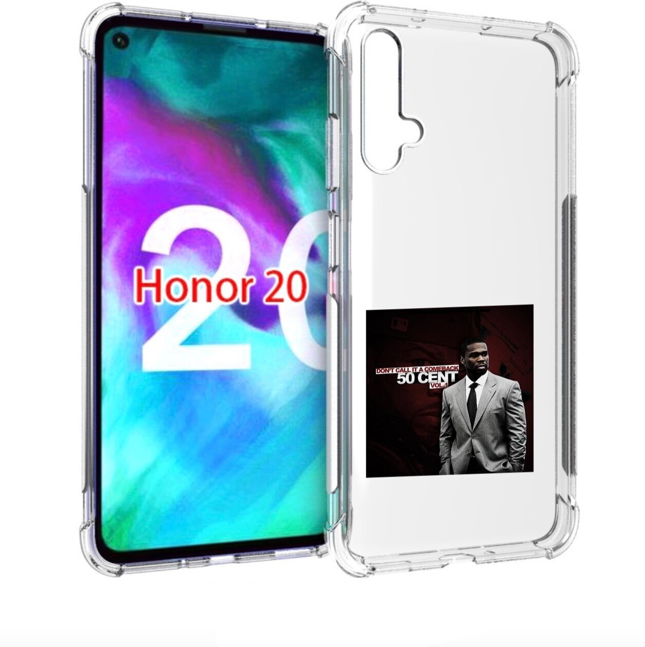 Чехол задняя-панель-накладка-бампер MyPads 50 Cent - Dont Call It A Comeback Vol для Huawei Honor 20/Honor 20S(Китайская версия YAL-AL50) противоударный