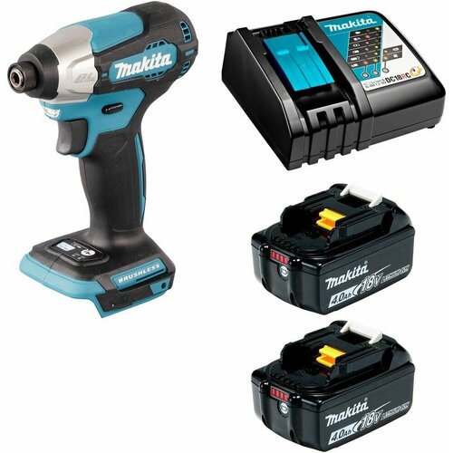 Шуруповерт ударный аккумуляторный 18В LXT - 140Нм аккумулятор 2х4Ач и зу Makita DTD157RME 3438000₽