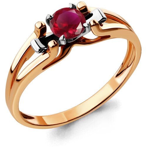 Кольцо Diamant online, золото, 585 проба, рубин, размер 18.5